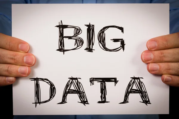 Man with Big Data sign — Stock Photo, Image