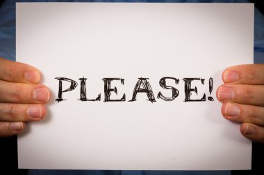 Adam lütfen işareti ile