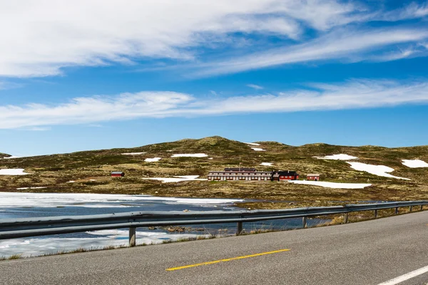 Hardangervidda weg in Noorwegen — Stockfoto