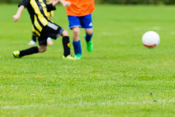 Two soccer players during soccer match — Stock Photo, Image