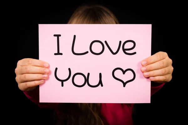 Child holding I Love You sign — Stock Photo, Image