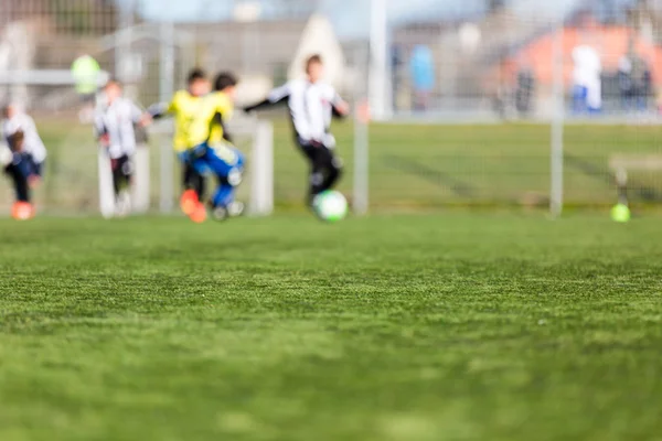Blurred Kids Playing Soccer — Stock Photo, Image
