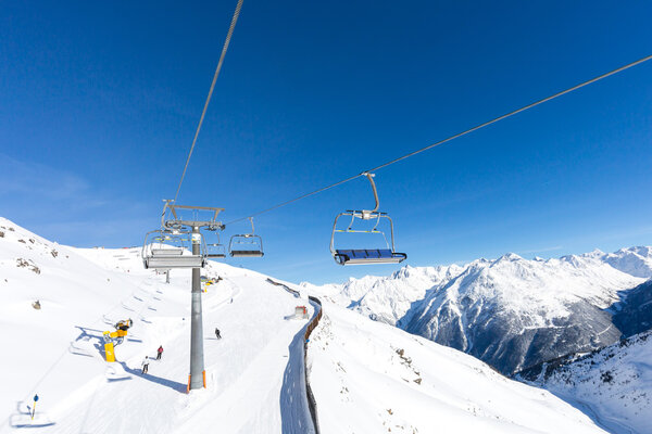 Chair lift and ski slope