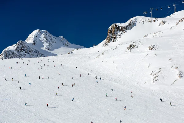 Grande corrida de esqui — Fotografia de Stock