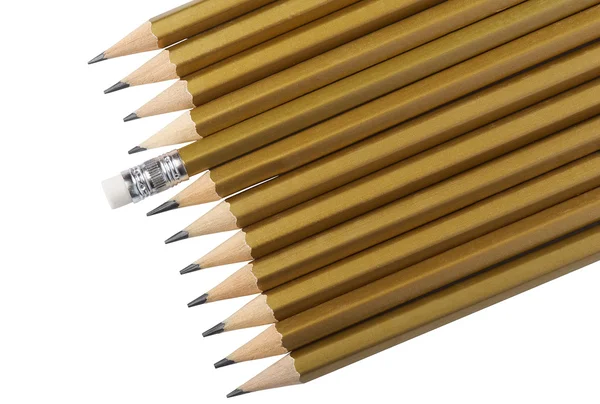 Графітові олівці золотистого кольору — стокове фото