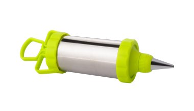 Beyaz bir arka plan üzerinde mutfak şırınga