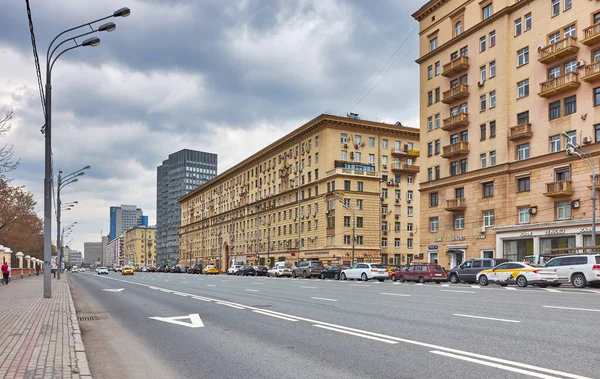 Moskau Russland April 2021 Stadtbild Leninsky Avenue Blick Auf Ein — Stockfoto