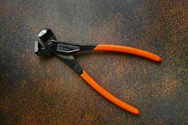 Locksmith Pliers Drop Forged Metal Professional Realistic Tool Dark Background — Φωτογραφία Αρχείου