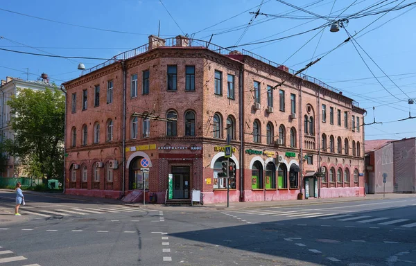 Casa Tijolo Residencial Construída 1910 Novoryazanskaya Rua Edifício Herança Moscou — Fotografia de Stock