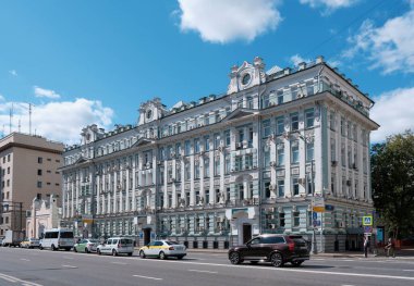 Tüccar Chulkov 'un eski kazançlı evi Art Nouveau stilini 1902-1903 yıllarında inşa etti, tarihi eser: Moskova, Rusya - 23 Ağustos 2021