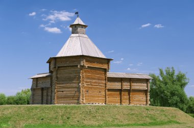 Mokhovaya ahşap watchtower Müzesi Emlak Kolomenskoye hapiste Sumskogo