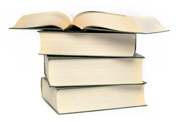 A stack of four books on a white background — Stock Photo, Image