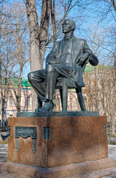 Monument to Russian composer Sergei Rachmaninoff on Strastnoy Boulevard
