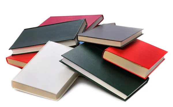 Pile colored of books on a white background — Stock Photo, Image