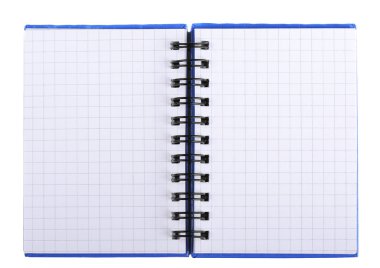 İzole defter sayfaları ile bir sarmal bir kafeste ile