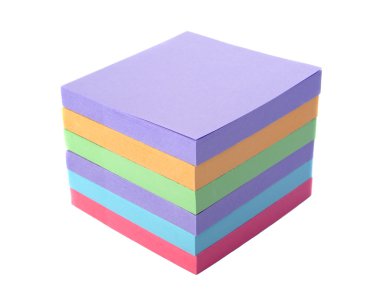 Renkli kağıt etiket, closeup kazık