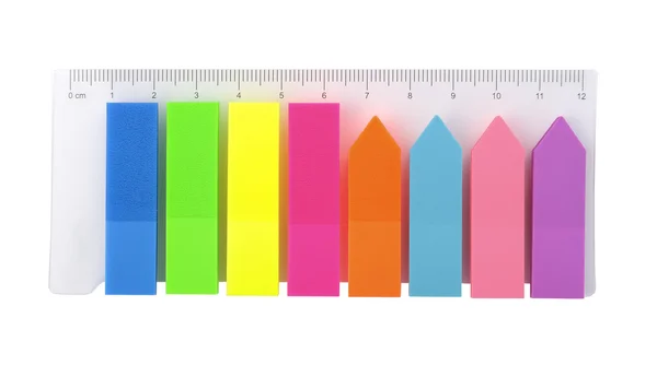 Colorido adesivos de plástico, artigos de papelaria — Fotografia de Stock