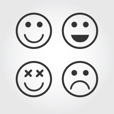 Vector emotions set. icon, flat design clipart