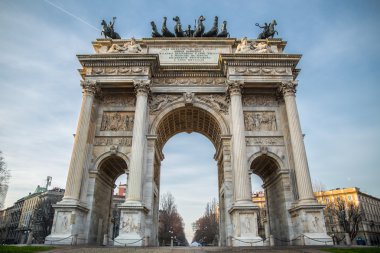 Arch barış sempione Parkı, milan, lombardy, İtalya