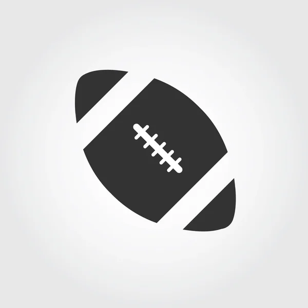 Icône de football américain, design plat — Image vectorielle