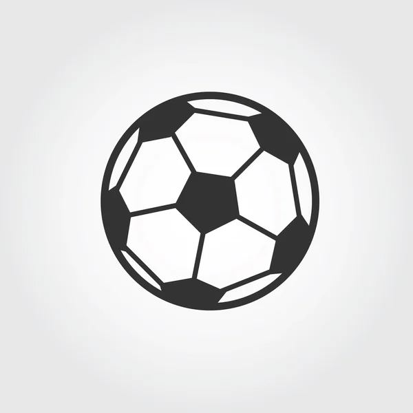 Ballon de football (soccer) icône, design plat — Image vectorielle