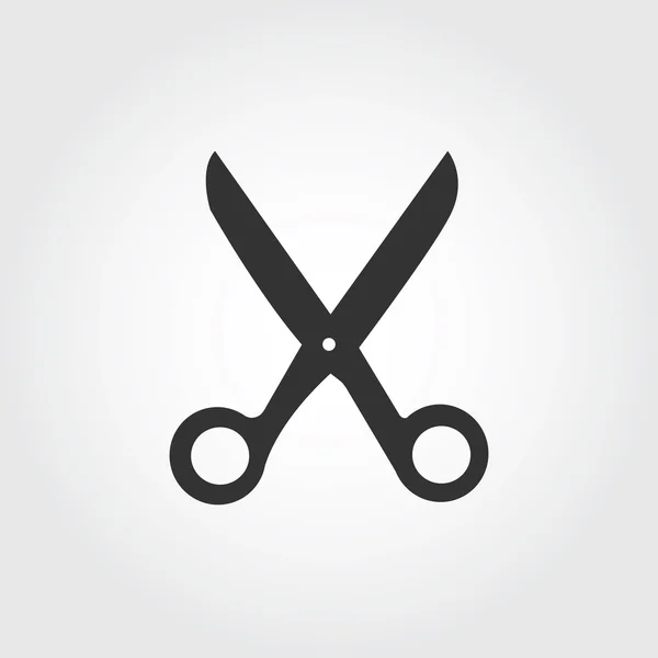Ícone de tesoura, design plano — Vetor de Stock