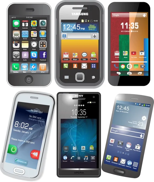 Akıllı telefonlar vectorized