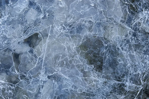 Texture Fond Glace Bleue Froide — Photo