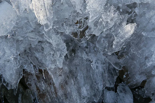 Textura Fondo Hielo Azul Frío —  Fotos de Stock