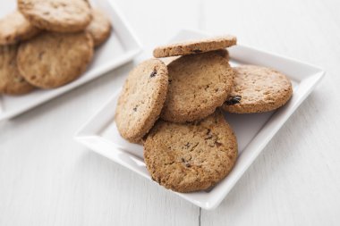 Çikolata parçacıklı kurabiye.