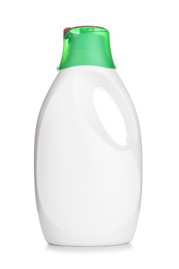 Beyaz zemin üzerine sıvı deterjan