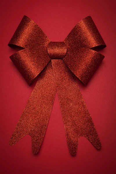 Rote Geschenkschleife — Stockfoto