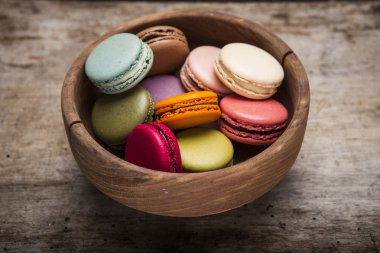 Renkli Fransız kurabiyeleri.