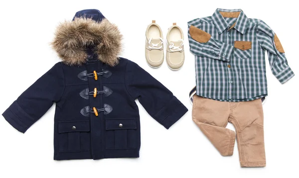 Çocuklar moda. Üstten Görünüm