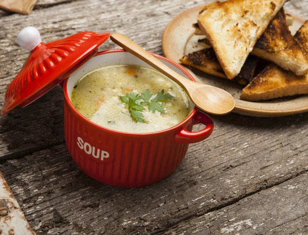 Zuppa di verdure fatta in casa — Foto Stock