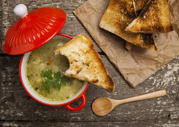 Домашнє овочевий суп — стокове фото
