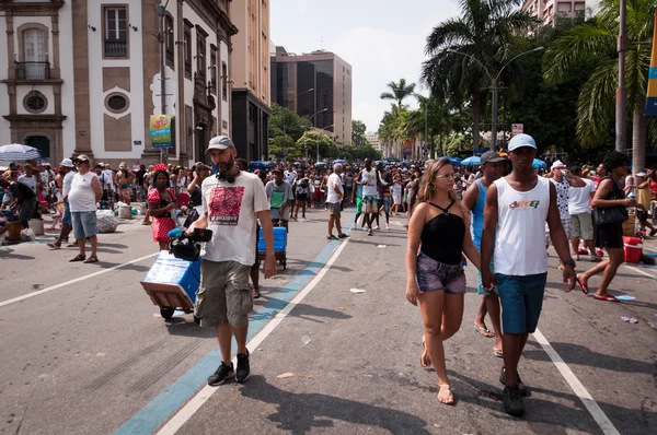 Thousands of revellers on Rio's largest carnival — Stock Fotó