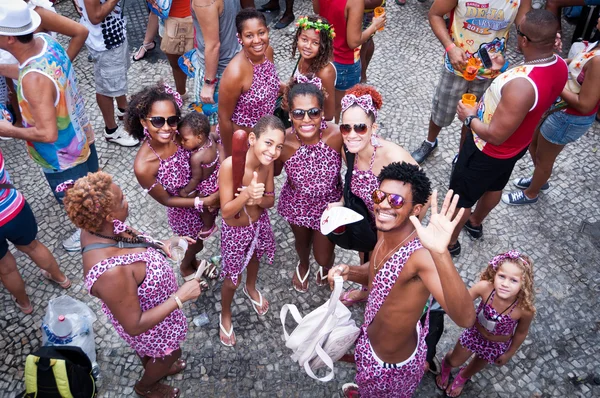 Milhares de foliões no maior carnaval do Rio — Fotografia de Stock