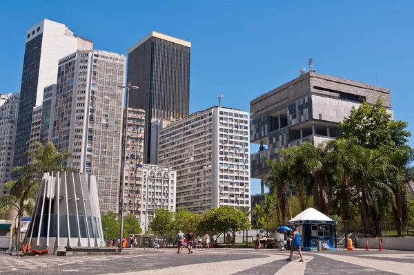 Площадь Кариока в центре Рио-де-Жанейро — стоковое фото