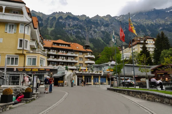 Wengen w szwajcarskich Alpach — Zdjęcie stockowe