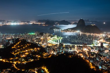 Günbatımında Rio de Janeiro görüntülemek