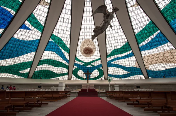 内部的巴西利亚大教堂 — 图库照片