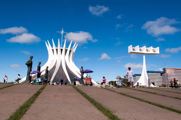 Собор в Бразилии, спроектированный Оскаром Нимейером — стоковое фото
