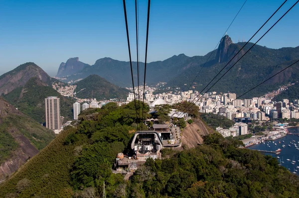 O teleférico para Sugar Loaf — Fotografia de Stock