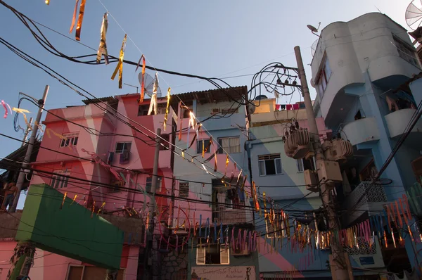 Edifícios pintados coloridos — Fotografia de Stock