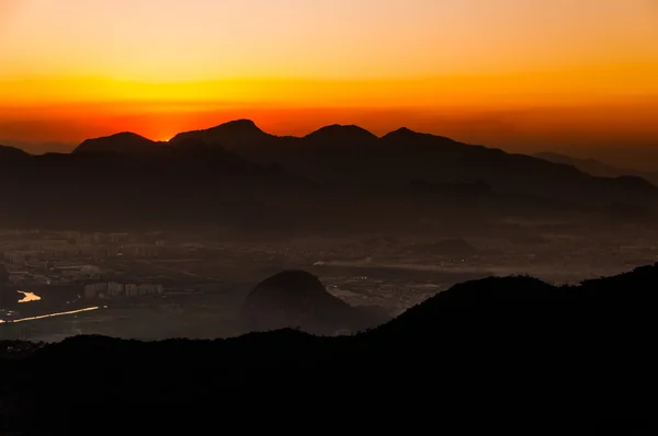Rio de Janeiro ao pôr-do-sol — Fotografia de Stock