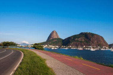 Sugarloaf mountain and bicycle and pedestrian paths