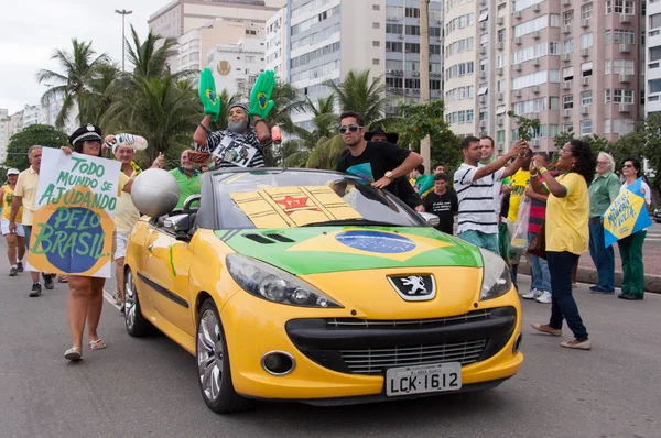 Biggest protest against government in Brazil — ストック写真