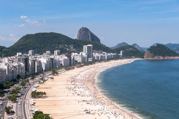 Praia de Copacabana no Brasil — Fotografia de Stock