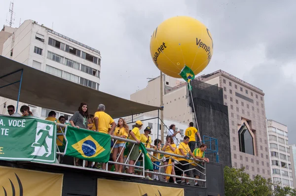 Biggest protest against government in Brazil — стокове фото